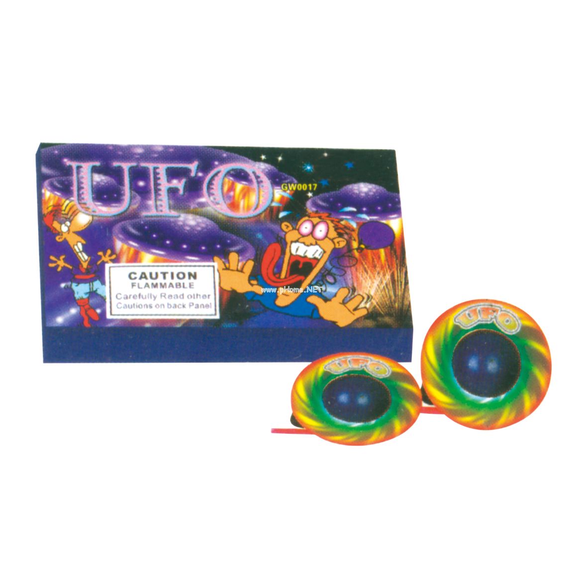 UFO TF2710 helicopter spinner firework — flying wheel that lifts and rotates