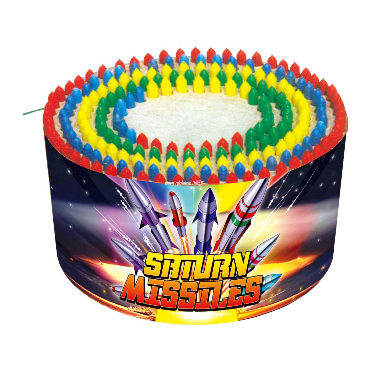 206-shot Saturn Missiles TF0408 display-grade missile battery fireworks