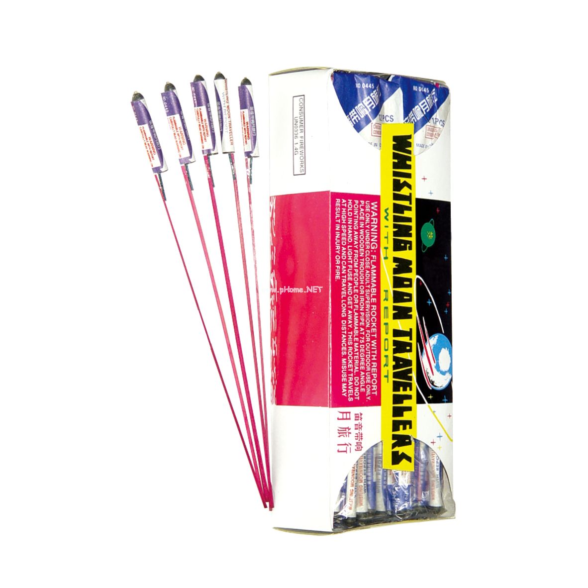 Whistling Moon Travellers 0445 stick rocket bundle fireworks wholesale