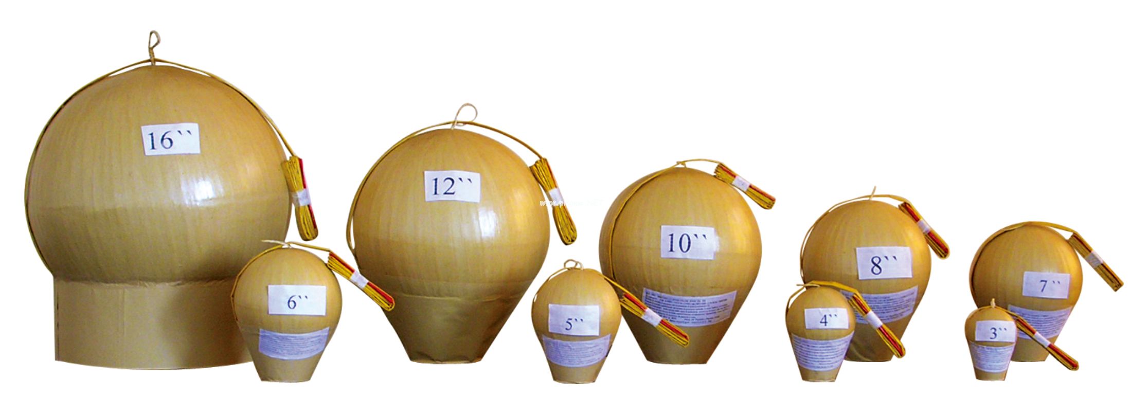 Display Shells TF1001 full caliber range from 2.5 inch to 16 inch