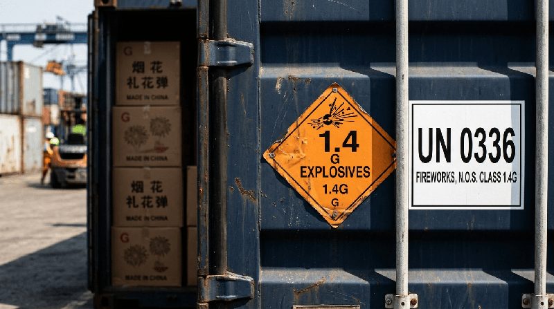 UN numbers and shipping classifications for fireworks